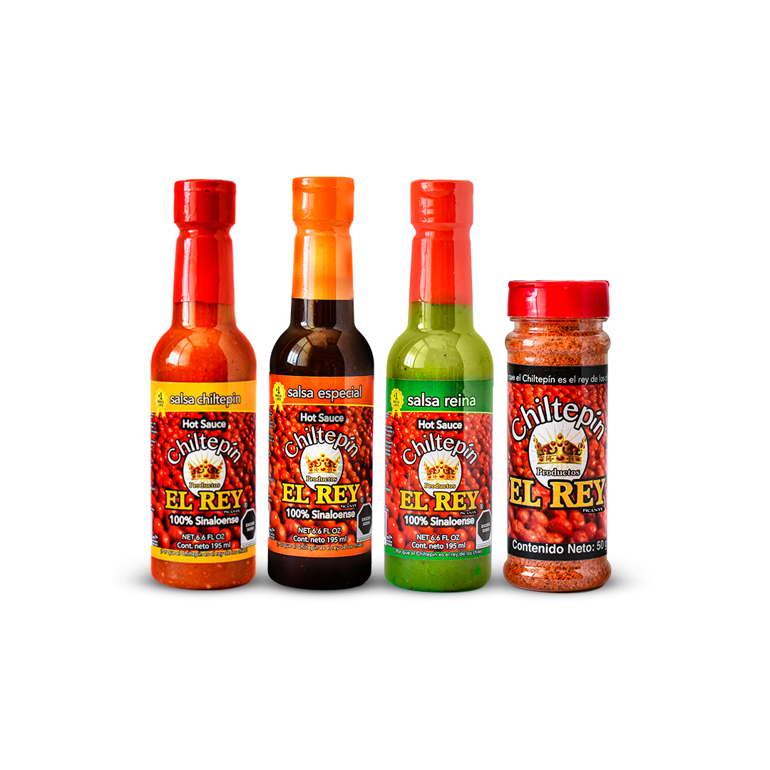 Chiltepin Hot Sauce Bundle (3x6.6 oz) + Ground Chiltepin 1.76 Oz