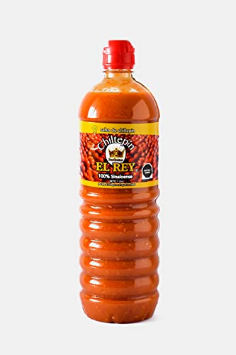 Salsa Chiltepin or Especial Chiltepin El Rey 32 FL OZ / 1 LITER, Salsa Marisquera from Sinaloa, Seafood Mexican Hot Sauce…