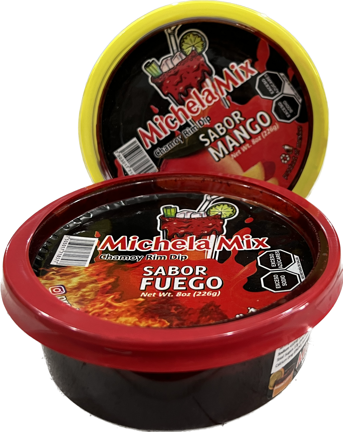 Michela Mix 2 Pack michelada Rimmer, Rimming Dip, Michelada and Fruit Dip, Chiltepin El Rey